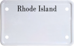 USA license plate Rhode Island black text