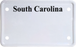 USA license plate South Carolina black text