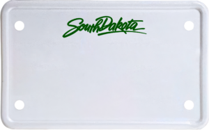 USA license plate South Dakota green text