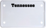 USA license plate Tennessee black text