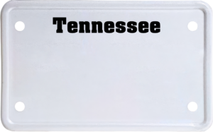 USA license plate Tennessee black text