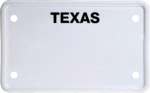 USA license plate Texas black text