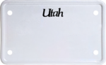 USA license plate Utah black text