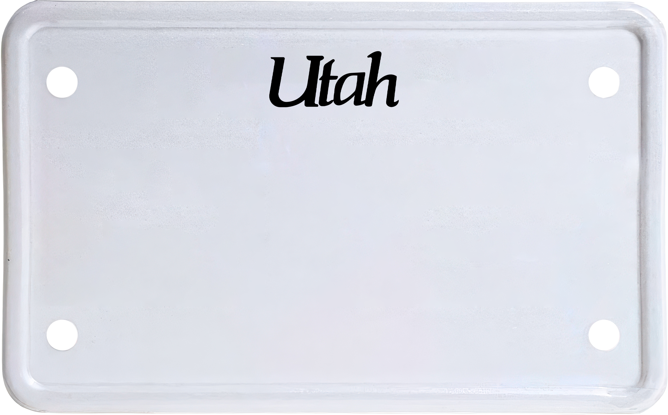 USA license plate Utah black text