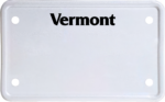 USA license plate Vermont black text