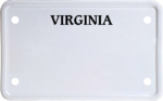 USA license plate Virginia black text