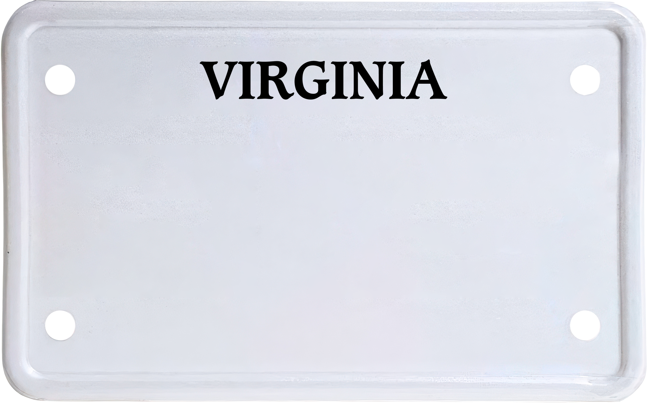 USA license plate Virginia black text