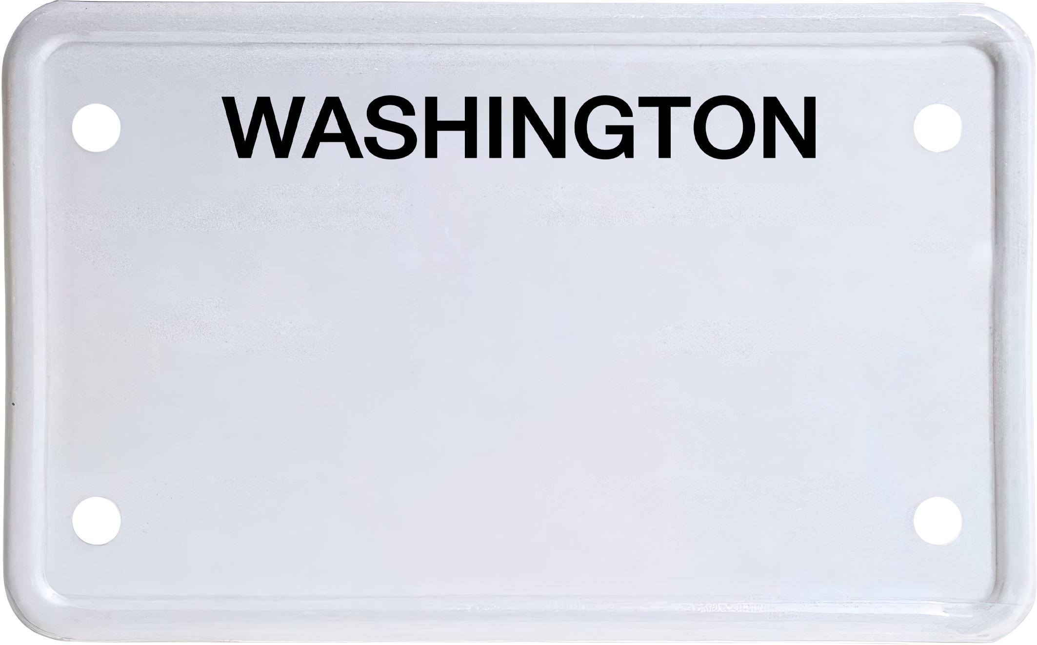 USA license plate Washington black text