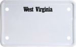 USA license plate West Virginia black text