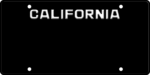 USA license plate California black text
