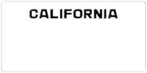 USA license plate California white text