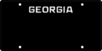USA license plate Georgia black text