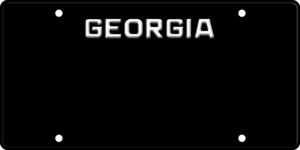 USA license plate Georgia black text