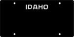 USA license plate Idaho black text