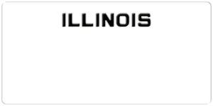 USA license plate Illinois white text