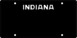 USA license plate Indiana black text