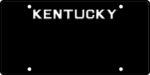 USA license plate Kentucky black text