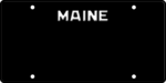 USA license plate Maine black text